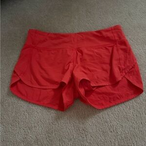 Women's Red lulumeon shorts